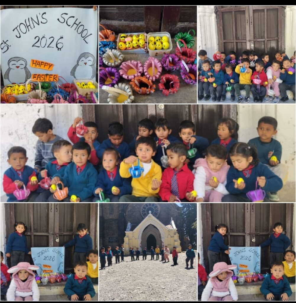 सेंट जॉन्स स्कूल में बच्चों ने उत्साहपूर्वक मनाया ईस्टर दिवस, बच्चों को बांटे चाकलेट और ईस्टर एग