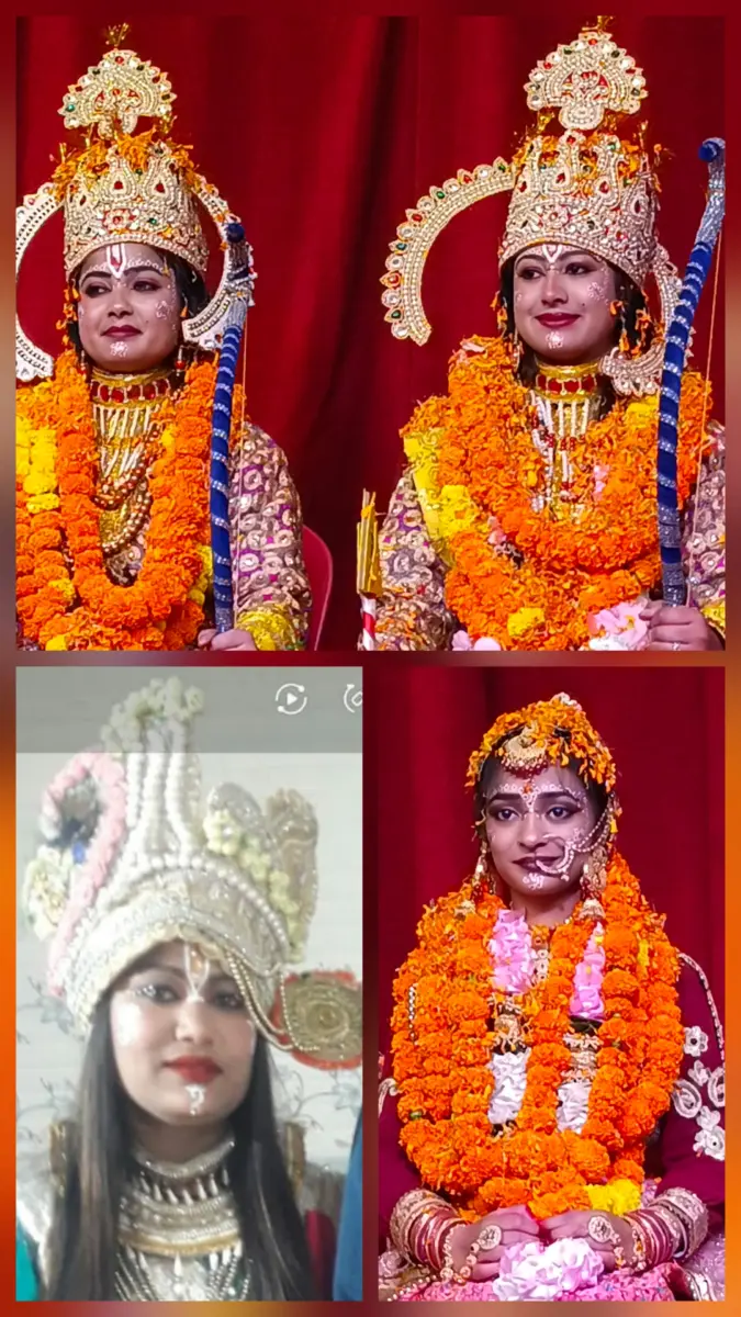 रामलीलाओं में महिलाओं का क्रेज बढ़ा,पुरुषों में हुआ कमनैनीताल में एक ही परिवार की तीन बहिनें खेल रही हैं रामलीला का पाठ, राम लक्ष्मण सीता के मुख्य पात्रों का किरदार निभा रही हैं बालिकाऐं